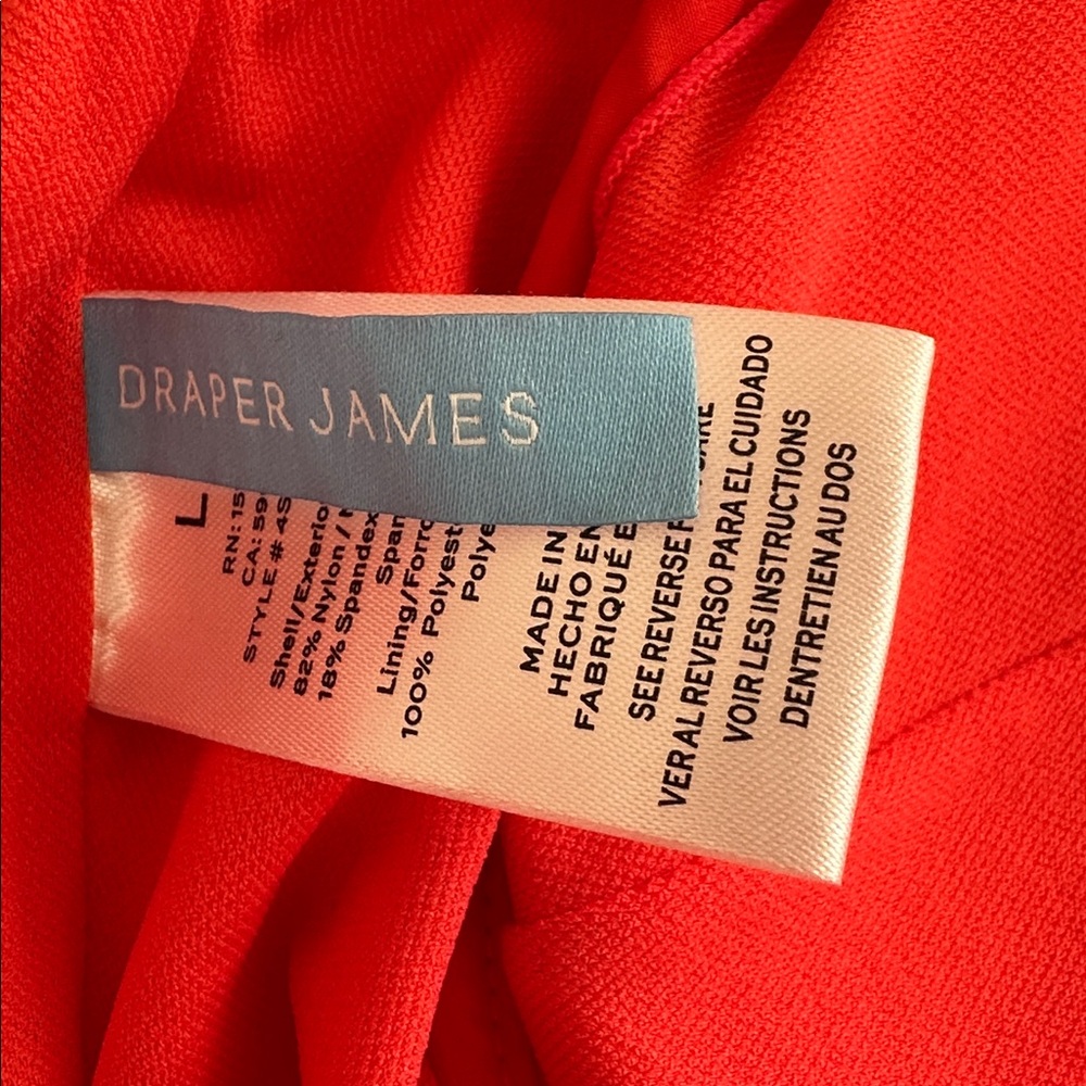 NWT Draper James Vibrant Red Garment Size Large - Picture 11 of 14